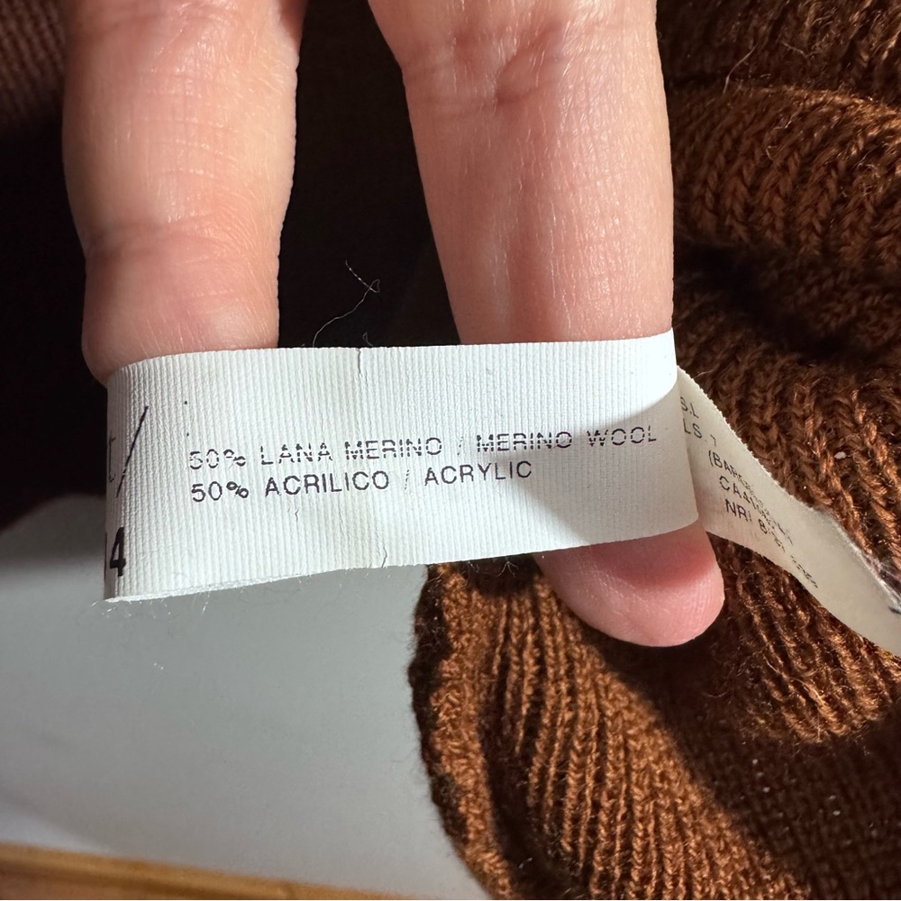 Sita Murt Merino Wool Cowl Neck Sweater Brown Minimalist EU 44 L - Picture 5 of 7